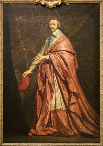 Retrato de Armand Jean du Plessis Cardinal de Richelieu (óleo sobre tela) de Philippe de Champaigne