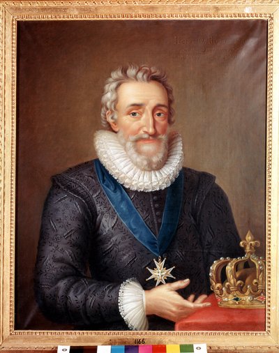 Retrato de Henrique IV (1553 - 1610), Rei de França. Pintura de Philippe de Champaigne. Museu Nacional de Estocolmo. de Philippe de Champaigne