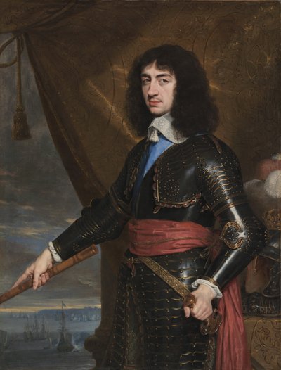 Retrato do rei Carlos II da Inglaterra, 1653 de Philippe de Champaigne
