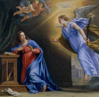 A Anunciação, ca. 1644 de Philippe de Champaigne