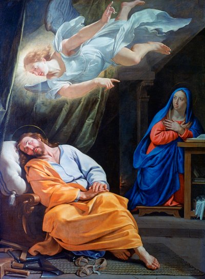 O sonho de São José, c1636 de Philippe de Champaigne