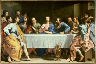 A Última Ceia. Pintura de Philippe de Champaigne (1602-1674). de Philippe de Champaigne