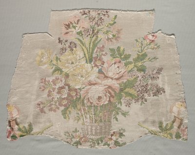 Fragmento de Seda, Parte do Painel chamado Le panier fleuri, 1770. de Philippe de Lasalle