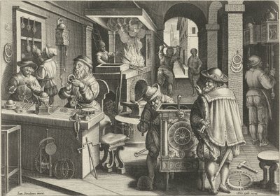 relojoeiros
Novas invenções e descobertas (título da série)
Nova Reperta (título da série) de Philips Galle (attributed to workshop of)