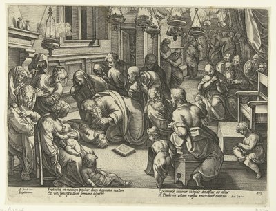 Paul desperta Eutychus
História dos apóstolos (título da série) de Philips Galle (workshop of)