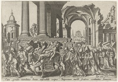 Funeral de Sansão
Os dias da desgraça do povo judeu (título da série) de Philips Galle