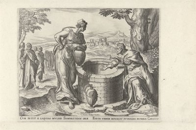Cristo e a mulher samaritana no poço
Seis cenas com Cristo e mulheres dos evangelhos (título da série) de Philips Galle