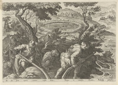 Caça ao pato
Cenas de caça (título da série)
Em quibus omne genus venationis, aucupij, piscatusque (título da série) de Philips Galle