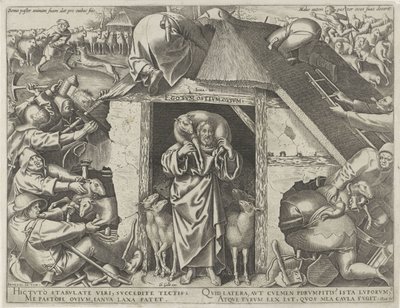 Parábola de Cristo como o Bom Pastor de Philips Galle