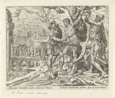 Israelitas cortam o Achior
História de Judith e Holofernes (título da série) de Philips Galle