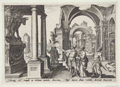 Jeú adorando os bezerros de ouro de Philips Galle