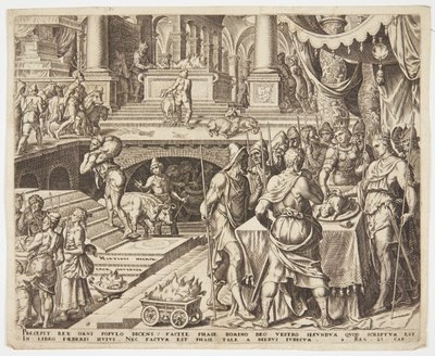 Josias celebrando a Páscoa de Philips Galle