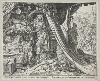 Judite matando Holofernes de Philips Galle
