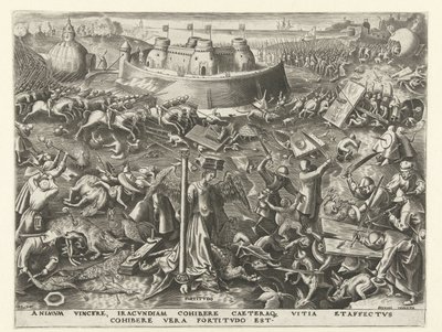 Força
Fortitudo (título sobre o objecto)
As sete virtudes (título da série) de Philips Galle