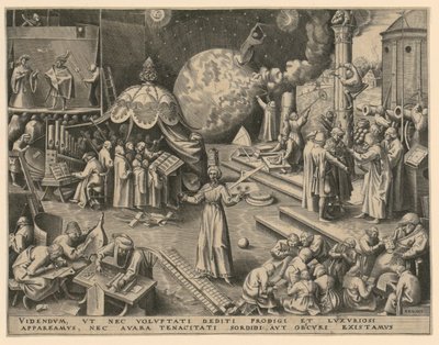 Moderação (Temperantia), folha 7 da série «As Sete Virtudes» de Philips Galle
