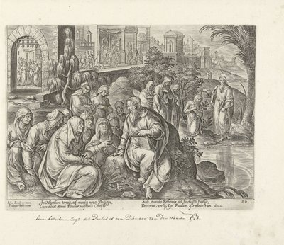 Paulo converte as mulheres de Filipos Atos dos Apóstolos (título da série) Acta Apostolorum (título da série) de Philips Galle