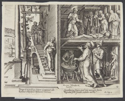 São Pedro levantando Tabita em Jope de Philips Galle
