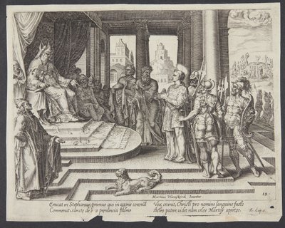 Santo Estêvão perante o sumo sacerdote e o conselho de Philips Galle
