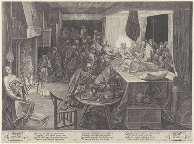 Leito de morte de Maria de Philips Galle