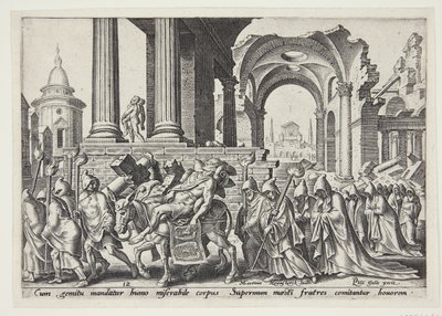 O enterro de Sansão de Philips Galle