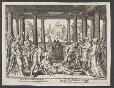 O enterro de Santo Estêvão de Philips Galle