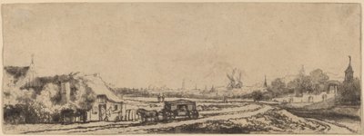 Paisagem com um treinador de Philips Koninck