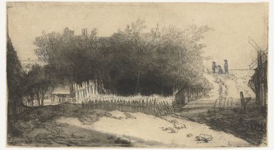 Paisagem com uma cerca branca de Philips Koninck