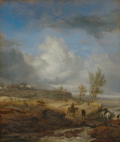 Paisagem de dunas nublada de Philips Wouwerman