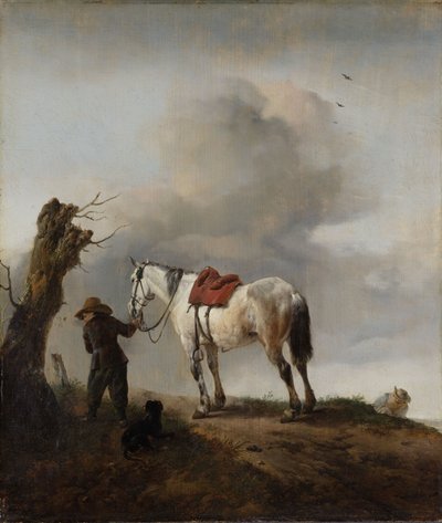 O cavalo cinza, c.1646 de Philips Wouwerman