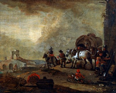 Viajantes a caminho, século XVII de Philips Wouwerman