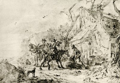 Pare na taberna de Philips Wouwerman