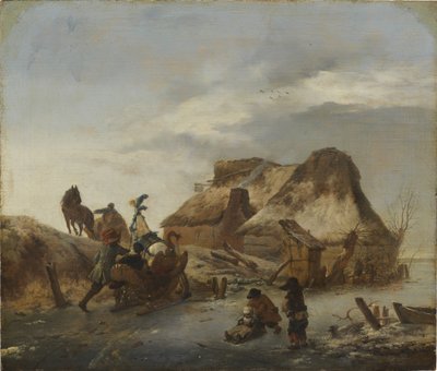 Un noble en traineau sur la glace - Un Nobleman