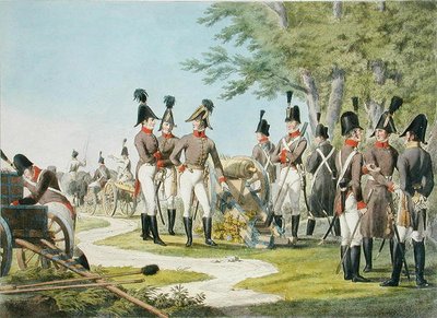 A Nova Artilharia e Equipamento do Exército Real Imperial Austríaco após as Guerras Napoleónicas, c.1820 (cor litho) de Phillip von (after) Stubenrauch