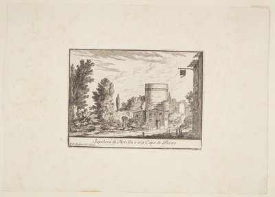 Túmulo de Metella ou ambos Capo di Bove de Philothée Francois Duflos