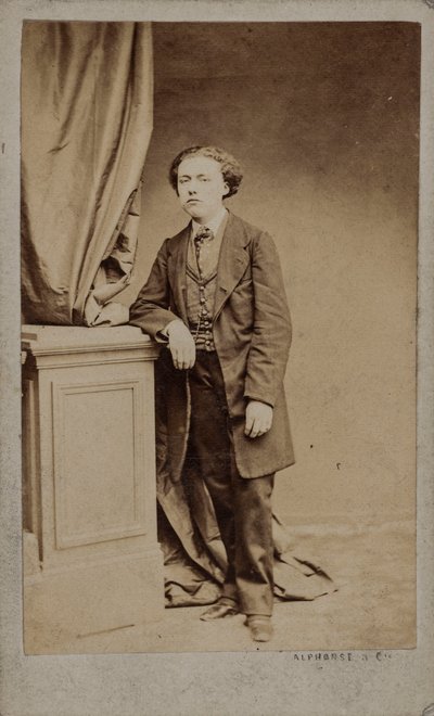 Retrato do compositor Louis Diémer 1843-1919, c. 1875. de Photo studio Alphonse and Cie.
