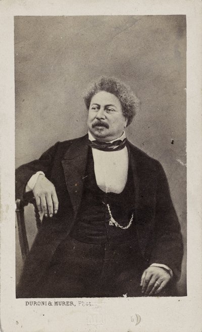 O autor Alexandre Dumas pai 1802-1870, 1870. de Photo studio Duroni and Murer.