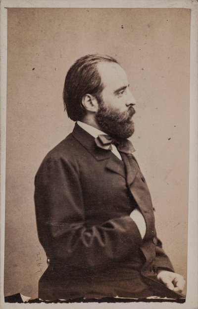 Retrato do maestro e compositor Angelo Mariani 1821-1873. de Photo studio Giulio Rossi and Giovan