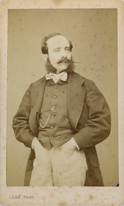 Retrato do violinista e compositor Adolphe Blanc 1828-1885, c. 1870. de Photo studio Legé and Bergeron.