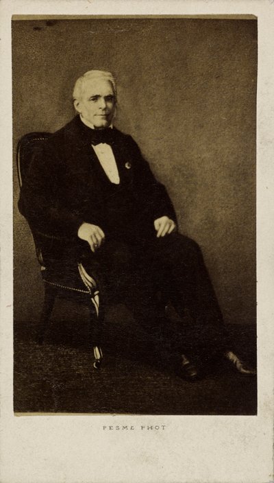 Retrato do dramaturgo e libretista Eugène Scribe 1791-1861, 1860-1861. de Photo studio Paul Émile Pesme.