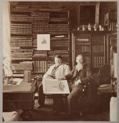 Pyotr Alexandrovich Efremov e Alexey Petrovich Bakhrushin, 1896-1900 de Photo studio of Mikhail Volkov