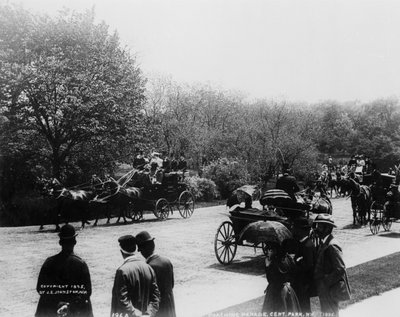 Coaching, Central Park (foto a p/b) de Photographer American