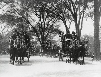 Coaching, Central Park (foto a p/b) de Photographer American