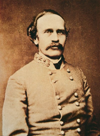 Retrato de Bushrod Johnson (foto a p/b) de Photographer American
