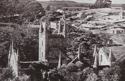Porto histórico Arthur, Tasmânia (foto a p/b) de Photographer Australian