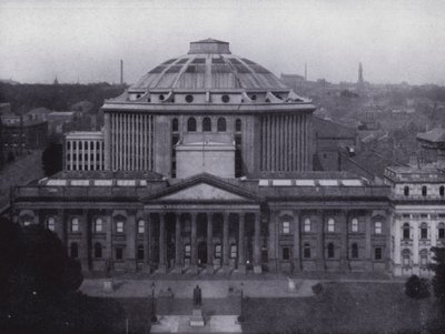 Melbourne: Biblioteca Pública e Museu, retratando a maior cúpula do Hemisfério Sul, a Biblioteca contém 350.000 volumes (foto a p/b) de Photographer Australian