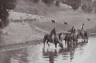 O resto, Stockmen típico australiano (foto a p/b) de Photographer Australian