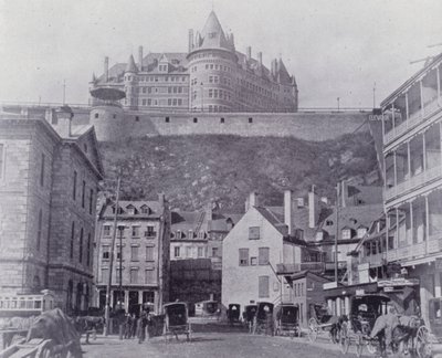 Canadá: The Chateau Frontenac, Quebec (foto a p/b) de Photographer Canadian