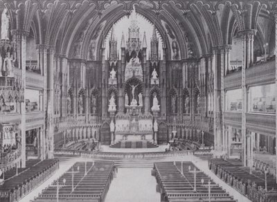 Interior da Catedral de Notre Dame, Montreal (foto a p/b) de Photographer Canadian