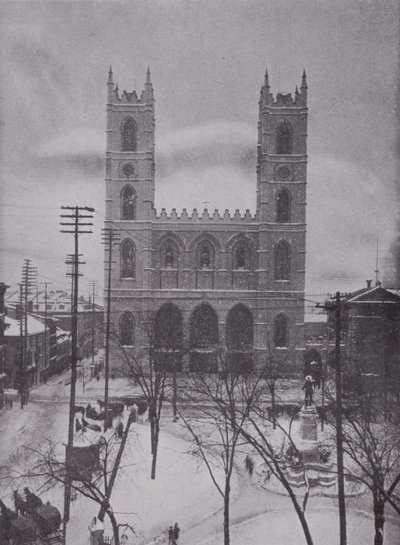Notre Dame in Winter, Montreal (foto a p/b) de Photographer Canadian
