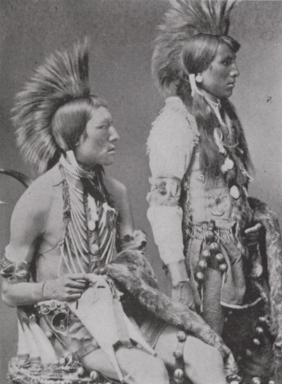 Dois Braves Blackfoot (foto a p/b) de Photographer Canadian